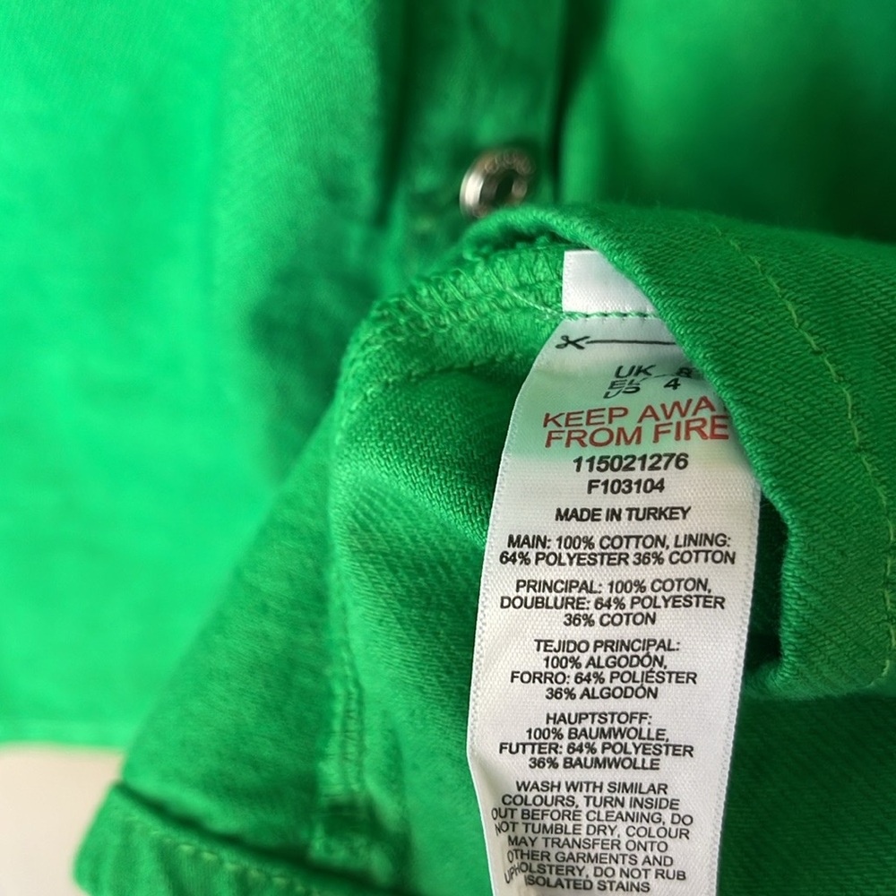 Topshop denim shacket in bright green - Picture 4 of 5